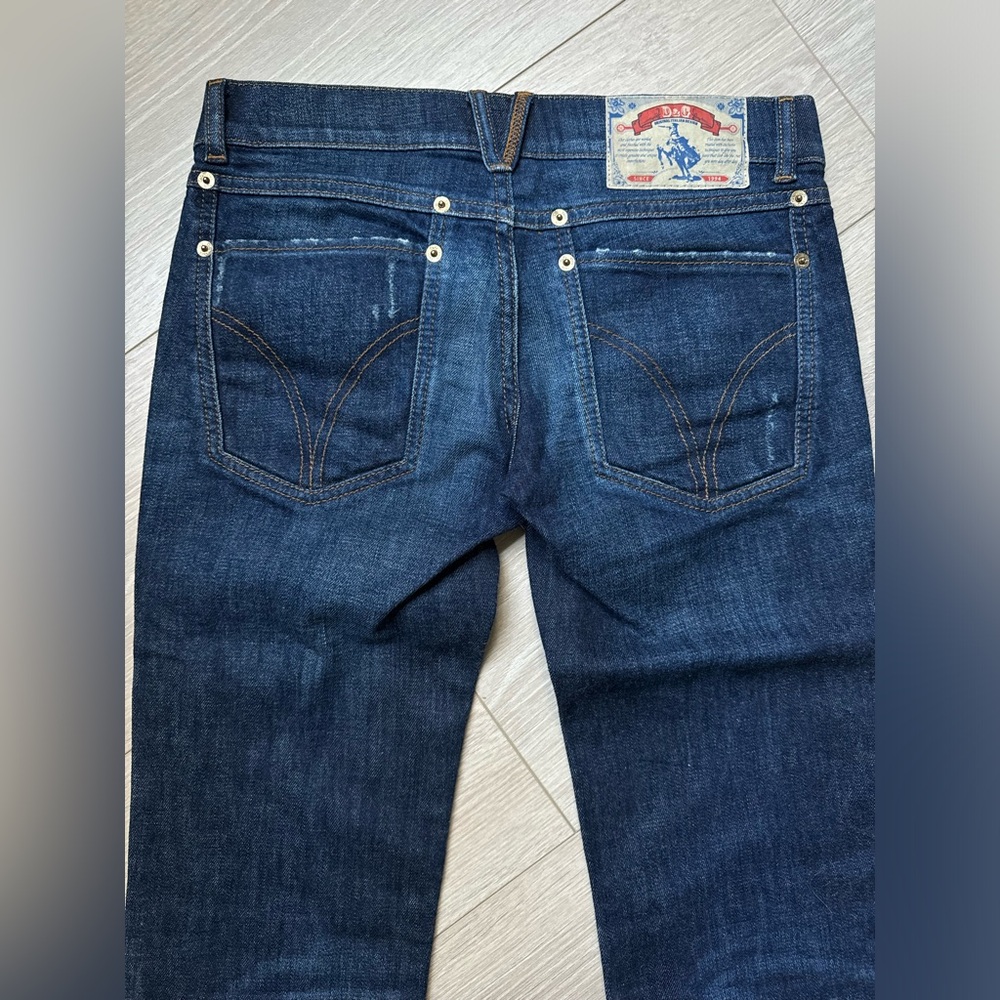 Dolce & Gabbana Indigo Dark Wash Faded Effect Denim T… - Gem